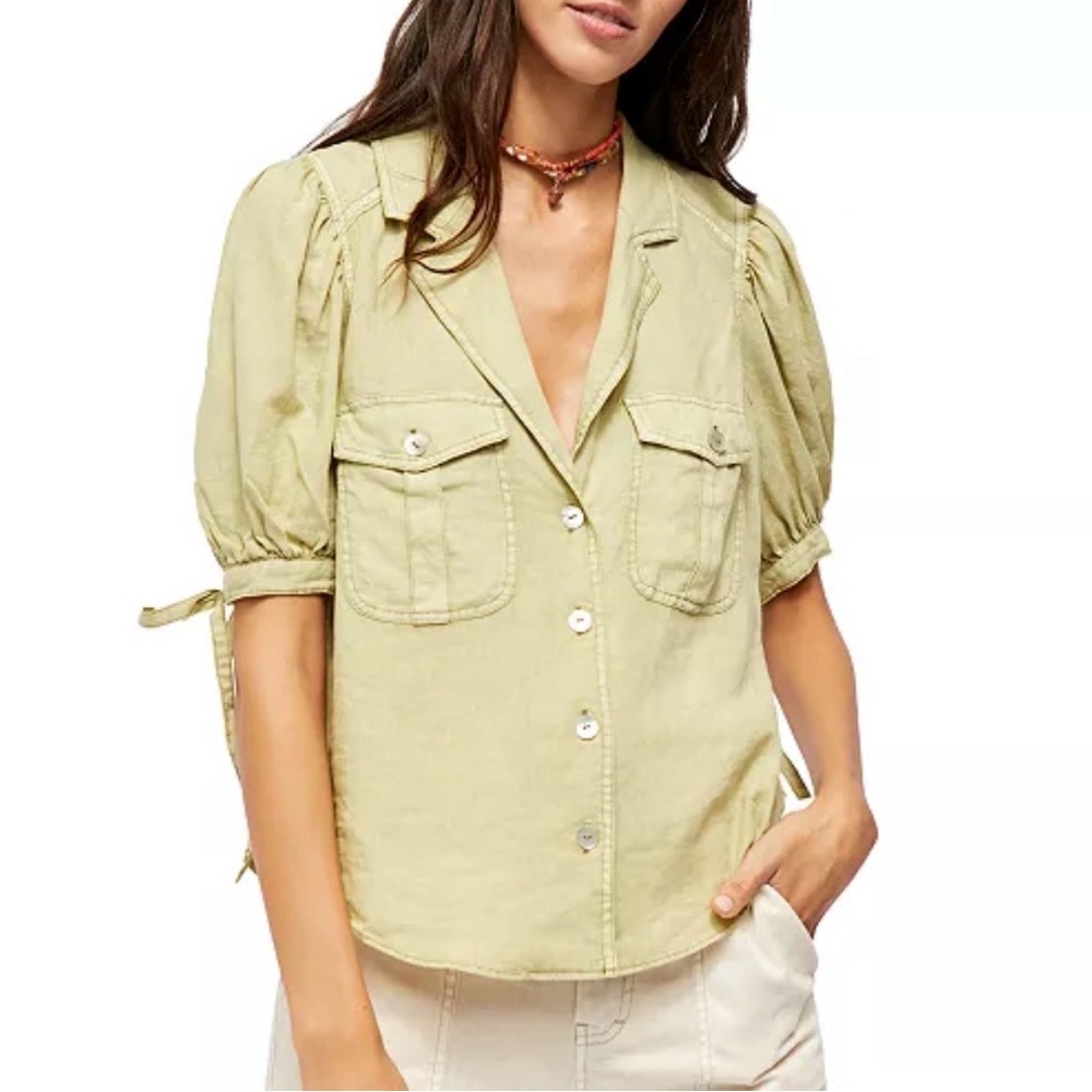 EUC Free People Safari Babe Blouse